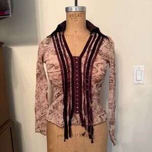 Marc Aurel vintage mesh blouse